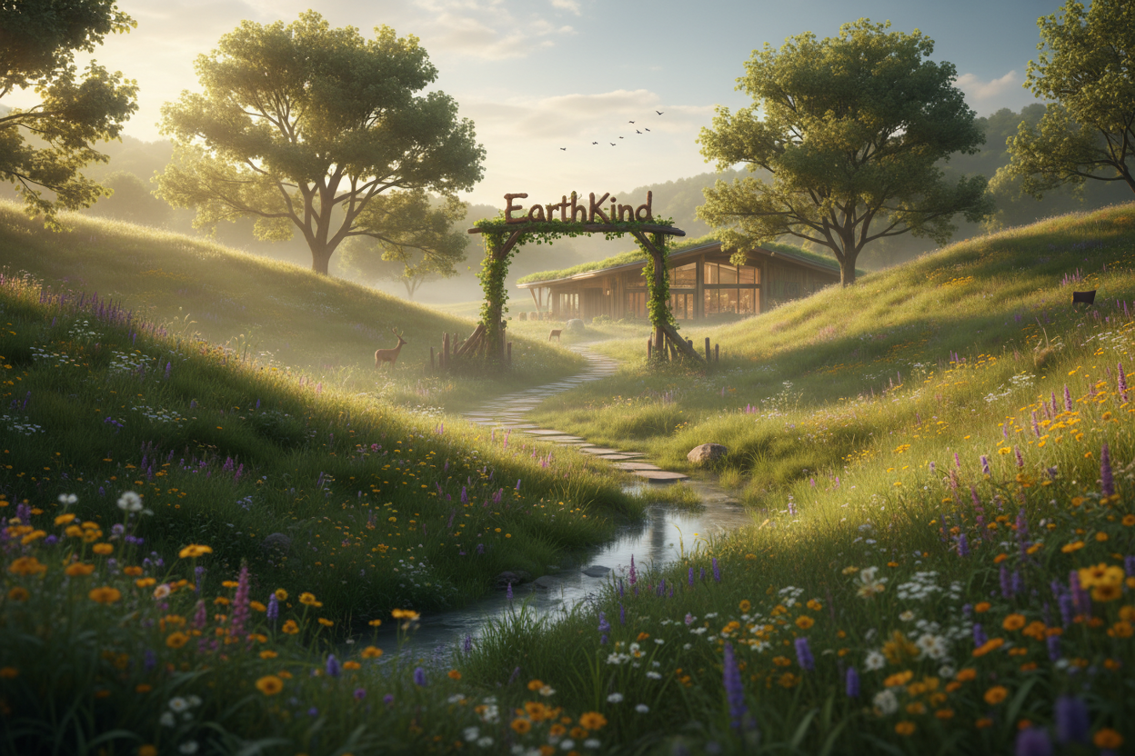 a welcoming image for a sore called earthkind, a natural environment